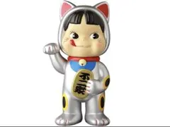 ぺこちゃん　招き猫(銀塗装)のサムネイル