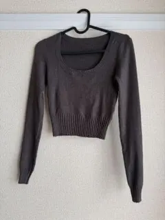【shein】　クロップド丈ニット