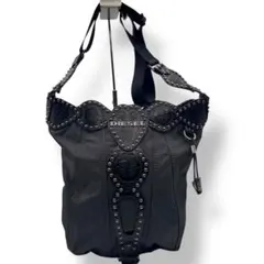 美品 希少 DIESEL ディーゼル ショルダー Y2K スタッズ エンボス 黒