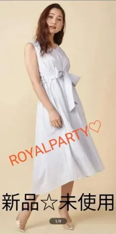 新品未使用　新作タグ付ROYALPARTYリボンノースリーブワンピース