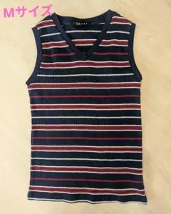 INGNI ノースリーブ トップス マルチボーダー Мサイズ