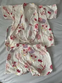 花柄 甚平 90サイズ　女の子　浴衣　可愛い