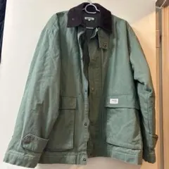 【完売品】retock's 襟コーデュロイ ダック地ブルゾン M セージグリーン