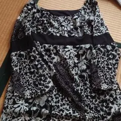 花柄七分丈チュニック