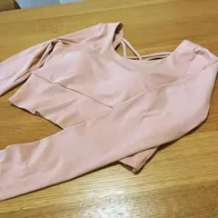 HYS ヨガウェア 長袖 トップス ピンク M