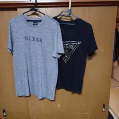 GUESS Tシャツ 2枚セット グレー ブラック