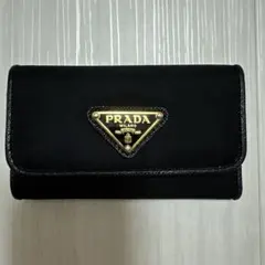 s*y様 プラダ PRADA キーケース 6連 トライアングルロゴ ブラック