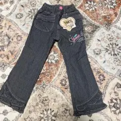 キッズ　女の子　天竺裏地　裾フリル　パンツ　ジーパン　デニム　100㎝