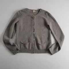 マーガレットハウエル　サイズⅢ　ウールカーディガン　長袖　ベージュ　美品のサムネイル
