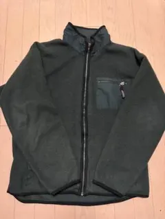 90s USA製Patagonia フリース グリーンL　汚れあり