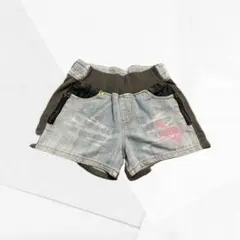 AngelBlue 140cm ショートパンツ 短パン デニム切り替え 女の子