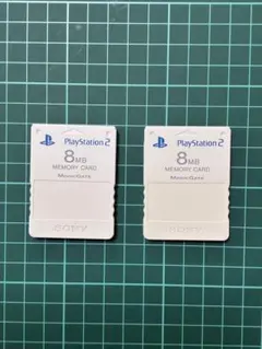 ps2純正メモリーカード 白　２本セット