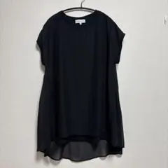 しまむら　シーズンリーズン　ノースリーブ　チュニック　ワンピース　ブラックM