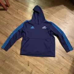 adidas ネイビー フード付きパーカー