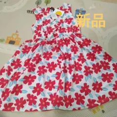 ノースリーブ 花柄ドレス　ムージョンジョン　130 花柄のサムネイル