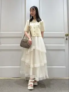 JILL by JILL STUART レース襟半袖ニットジャケットのサムネイル