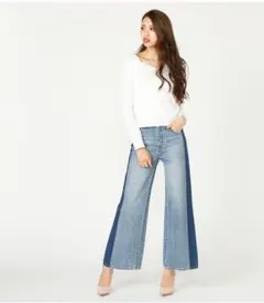 タグ付き新品未使用リエンダriendaワイドデニムジーンズパンツボトム24インチ