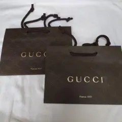 GUCCI ショッパー ダークブラウン 2点セット