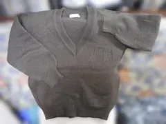 美品　ダークブラウン　 Vネック 長袖ニットセーター