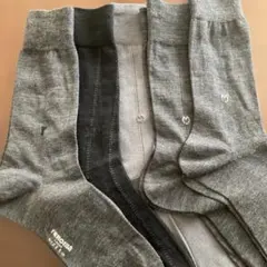 グレー系ロゴ入りソックス5足セット