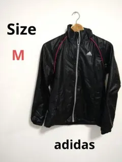 adidas トラックジャケット 黒 (M)