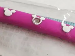 ミッキー ディズニー シリコン ブレスレット ピンク ラインストーン ラバーのサムネイル