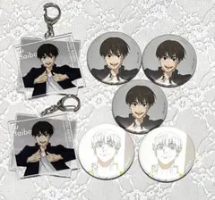 アニメーション呪術廻戦展　アクリルキーホルダー、缶バッジ　灰原雄