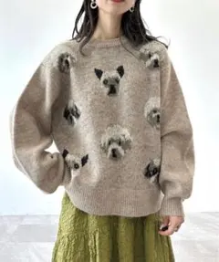 ニコアンド　カラーアソートDOGニットプルオーバー