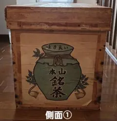 昭和レトロ　アンティーク　茶箱　木箱　道具箱　収納箱　古道具　ヴィンテージ　②