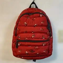 新品未使用COACH 花柄バッグパックキルティング