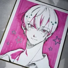 手書きイラスト 色紙