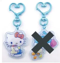 【匿名配送】ちいかわ×サンリオ ぷっくりったいペアキーホルダー　キティ