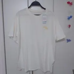 パシオス SUFFUSE+PLUS バックプリントTシャツ LL オフホワイト