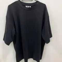 UNIQLO U ブラック XXL エアリズムコットンオーバーサイズtシャツ