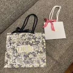 Dior ショップ袋 2枚、140cmリボン2本セット