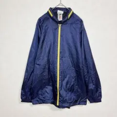 アディダス ナイロン ジャケット ネイビー フード収納 スポーツ a2007