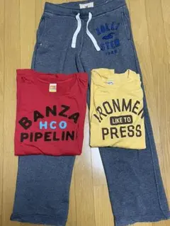 ホリスター3点セット　スウェットパンツ　S　Tシャツ2枚　XLのサムネイル