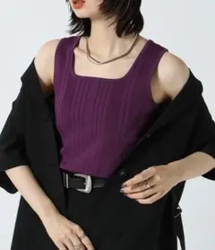 【未使用】PAGEBOY　スクエアネックリブタンクのサムネイル
