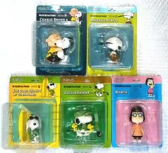 5種 UDF スヌーピー フィギュア メディコム・トイ ピンク