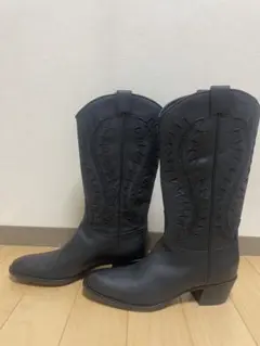 美品 サルトル 37 24 ウエスタンブーツ レザー 本革 ブラック