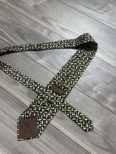 美品　ヴァレンティノ　ネクタイ　ネイビー　総柄　レトロ　クラシック　日本製