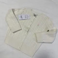 タグ付き　ラルフローレンカーディガン　女の子　白カーディガン