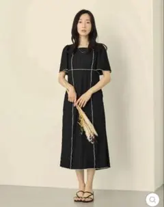 honono マタニティ 授乳服　ワンピース　半袖　ブラック