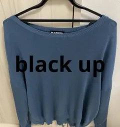 【期間限定値下げ⭐︎280円引き】BLACKUP ブルー 長袖ニットセーター