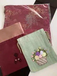 ★新品未使用★巾着袋3点セット　中国韓国お土産　旅行