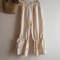 新品　SM2☆キナリ／鳥刺繍裾口絞りペチパンツ