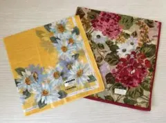 新品♡花柄ハンカチ2枚セット renoma&HANAI YUKIKOのサムネイル