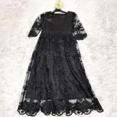 ✨美品✨ PRESTIGE（プレステージ） レース付き Aライン 半袖 Sサイズ