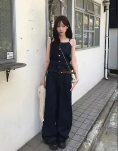 RANDYヒップカットアウト ワイドデニムパンツ RANDYヒップカットアウト ワイドデニムパンツ - メルカリ