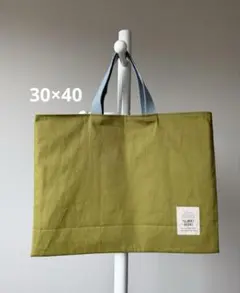 レッスンバッグ 30×40 ハンドメイド 絵本袋 男の子 女の子 ライトカーキ